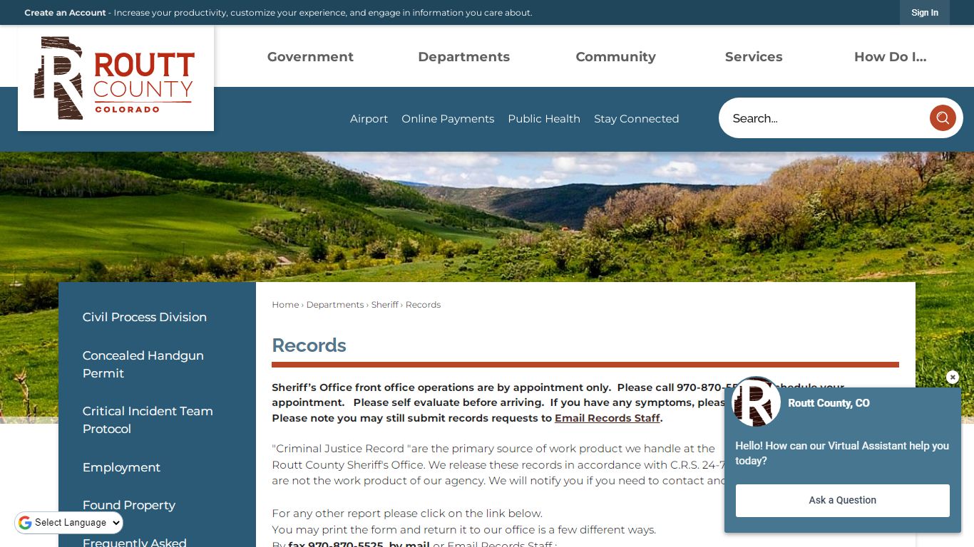 Records | Routt County, CO - Official Website